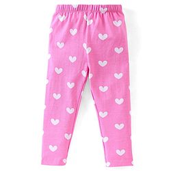Babyhug Cotton Lycra Full Length Stretchable Legging Floral Print Pack Of 3 - Pink White & Yellow - Image 6