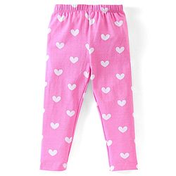 Babyhug Cotton Lycra Full Length Stretchable Legging Floral Print Pack Of 3 - Pink White & Yellow - Image 7