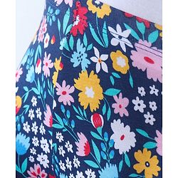 Babyhug Cotton Lycra Knit Full Length Polka Dots & Floral Printed Leggings Pack of 2 - Multicolour - Image 6