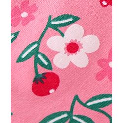 Babyhug Cotton Lycra Knit Full Length Stretchable Legging Floral Print Pack of 2 - Pink - Image 6