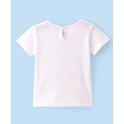 Babyhug Cotton Woven Frock with Half Sleeves T-Shirt Polka Dot Print - Multicolour - Image 12