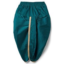 Babyhug Cotton Woven Full Sleeves Kurta Dhoti Set with Borcade Jacket & Floral Embroidery - Teal Blue - Image 8