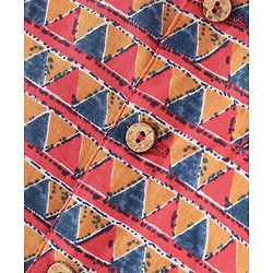 Babyhug Cotton Woven Full Sleeves Kurta & Pajama Set with Coat Chevron Print - Cream - Image 8