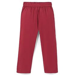 Babyhug Cotton Woven Full Sleeves Solid Kurta & Pajama Set with Floral Print Jacket - Red & Yellow - Image 15