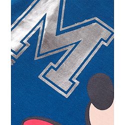 Babyhug Disney Cotton Knit Half Sleeves Top & Mid Length Skirt Set With Frill Detail & Minnie Mouse Graphics - Navy & Red - Image 6