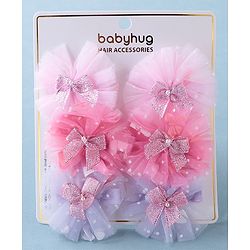Babyhug Free Size Hair Pins Pack of 6 - Purple & Pink - Image 5