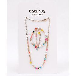 Babyhug Free Size Neck Piece & Bracelet Set- Multicolor - Image 6