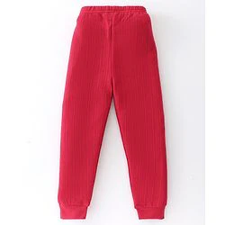 Babyhug  Full Length Legging Thermal with Striped Design  - Red - Image 11