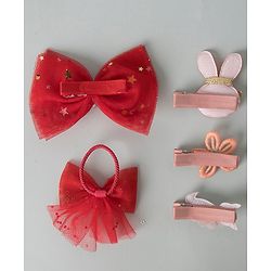 Babyhug Hair Accessories Combo Set - Red - Image 3