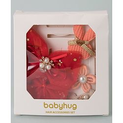 Babyhug Hair Accessories Combo Set - Red - Image 4