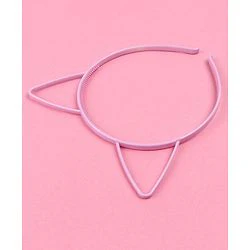 Babyhug Hair Band Cat Ear Applique - Light Pink - Image 3