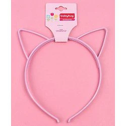 Babyhug Hair Band Cat Ear Applique - Light Pink - Image 4