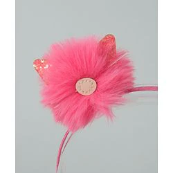 Babyhug Hair Band Furry Applique - Dark Pink - Image 3