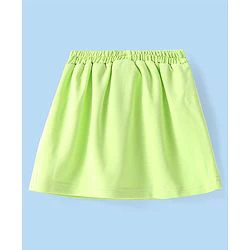 Babyhug Knit Full Sleeves Solid Color Top & Skirt Set with light Jacket- Light Green - Image 8