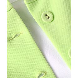 Babyhug Knit Full Sleeves Solid Color Top & Skirt Set with light Jacket- Light Green - Image 9