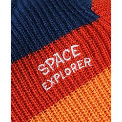 Babyhug Knitted Full Sleeves Pullovers Striped Sweater - Multicolor - Image 3