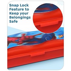 Babyhug Marvel Spiderman 3D Pencil Box|School Supplies Stationery Organiser|Birthday Return Gift for Kids- Red - Image 4