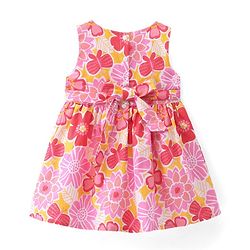 Babyhug Poplin Half Sleeves Shrug with Frock - White & Pink - Image 9