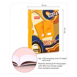Babyhug Premium Brown Cover Four Lines Exercise Book Set Pack of 4 - 172 Pages Each - Image 3