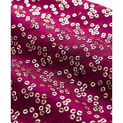 Babyhug Rayon Woven Full Sleeves Solid Kurta Dhoti Set with Sequenced Nehru Jacket - Magenta Pink - Image 10