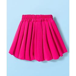 Babyhug Scuba Woven Full Sleeves Solid Jacket & Skirt With Inner Top - Dark Pink - Image 36