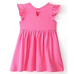 Babyhug Short Sleeves Cotton Knit Bunny Printed Frocks Pack of 3 - Multicolor - Image 3