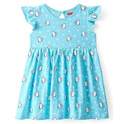 Babyhug Short Sleeves Cotton Knit Bunny Printed Frocks Pack of 3 - Multicolor - Image 4