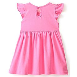 Babyhug Short Sleeves Cotton Knit Bunny Printed Frocks Pack of 3 - Multicolor - Image 7