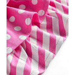 Babyhug Single Jersey Knit Layered Skirt with Bow Applique Polka Dots Print - Pink - Image 3