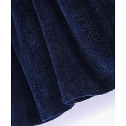 Babyhug Woven Full Sleeves Frock Floral Embroidery - Navy Blue - Image 6