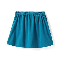 Babyhug Woven Full Sleeves Solid Colour Party Collared Top & Skirt Set with Pockets - Teal Blue - Image 13
