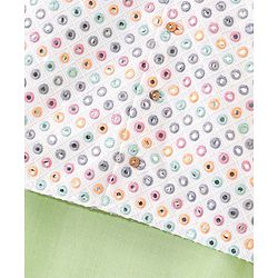 Babyhug Woven Full Sleeves Solid Kurta Pyjama Set with Mirror Embroidered Jacket - Green & White - Image 8