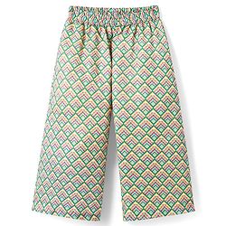 Babyhug Woven Top with Three Fourth Sleeves Printed Jacket & Palazzo - Light Green & Dark Pink - Image 4