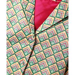 Babyhug Woven Top with Three Fourth Sleeves Printed Jacket & Palazzo - Light Green & Dark Pink - Image 5