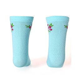 Cute Walk by Babyhug Ankle Length Socks With Floral & Polka Dot Design Pack of 3 - Dark Pink Blue & Pink - Image 10