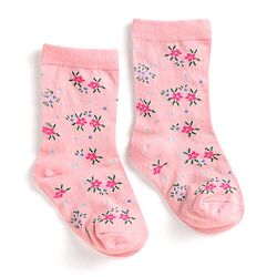 Cute Walk by Babyhug Ankle Length Socks With Floral & Polka Dot Design Pack of 3 - Dark Pink Blue & Pink - Image 3