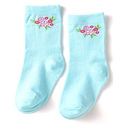 Cute Walk by Babyhug Ankle Length Socks With Floral & Polka Dot Design Pack of 3 - Dark Pink Blue & Pink - Image 4