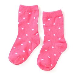 Cute Walk by Babyhug Ankle Length Socks With Floral & Polka Dot Design Pack of 3 - Dark Pink Blue & Pink - Image 6