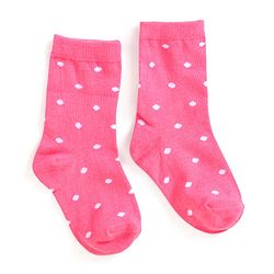 Cute Walk by Babyhug Ankle Length Socks With Floral & Polka Dot Design Pack of 3 - Dark Pink Blue & Pink - Image 7