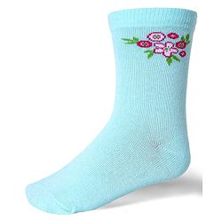 Cute Walk by Babyhug Ankle Length Socks With Floral & Polka Dot Design Pack of 3 - Dark Pink Blue & Pink - Image 9