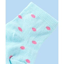 Cute Walk by Babyhug Anti-Bacterial Ankle Length Striped & Polka Dots Design Socks Pack of 3 - Yellow Blue & White - Image 8