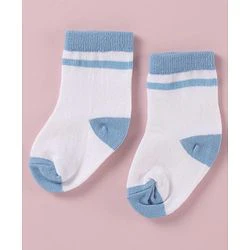 Cute Walk by Babyhug Cotton Knit Anti Bacterial Ankle Length Socks With Polka Dots & Bunny Print -  White - Image 4