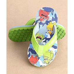Cute Walk by Babyhug Flip Flops Monster Print - Green - Image 13