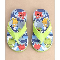 Cute Walk by Babyhug Flip Flops Monster Print - Green - Image 14