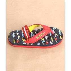 Cute Walk by Babyhug Flip Flops with Back Strap Vehicle Print - Blue - Image 4