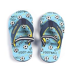 Cute Walk by Babyhug Slip Flop Flops with Back Strap & Football Print - Blue - Image 8