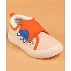 Cute Walk by Babyhug Slip On Casual Shoes with Velcro Closure - Beige & Orange - Image 3