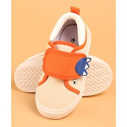 Cute Walk by Babyhug Slip On Casual Shoes with Velcro Closure - Beige & Orange - Image 6