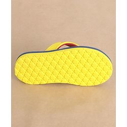 Cute Walk by Babyhug Slip On Flip Flops Construction Vehicle Print - Yellow & Blue - Image 5