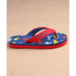 Cute Walk by Babyhug Slip On Flip Flops JCB Print - Blue - Image 32
